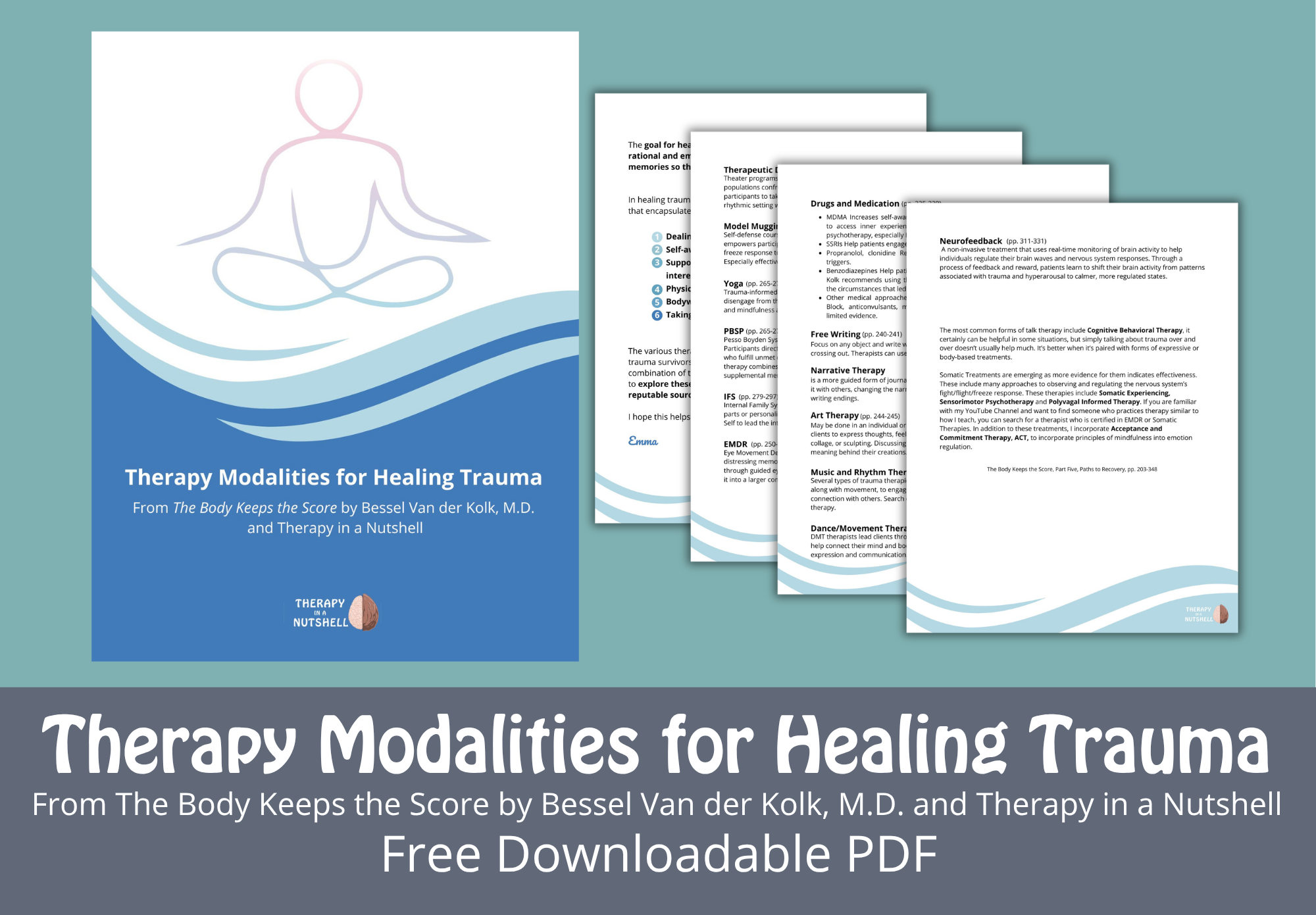 Free Therapy in a Nutshell Workbooks & Cheat Sheets